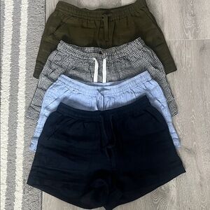 Set of 4 Quince linen shorts